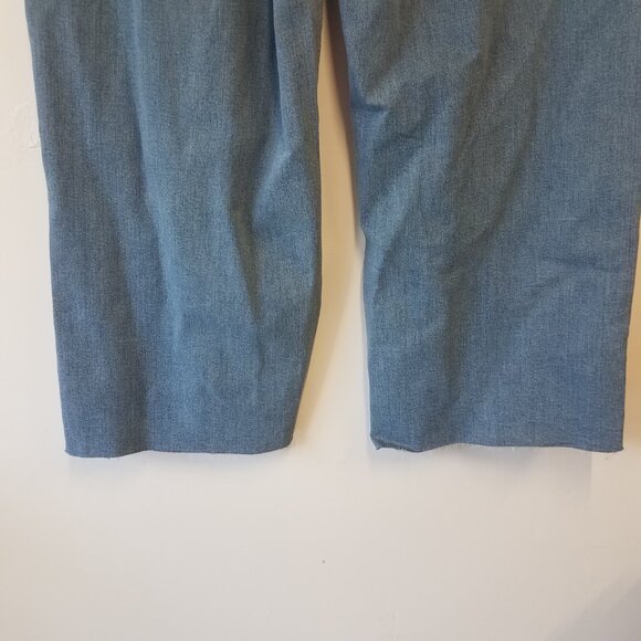 OAT New York Jeans Womens 22W High Rise Wide Leg Frayed Hem Denim Plus New - Picture 10 of 12